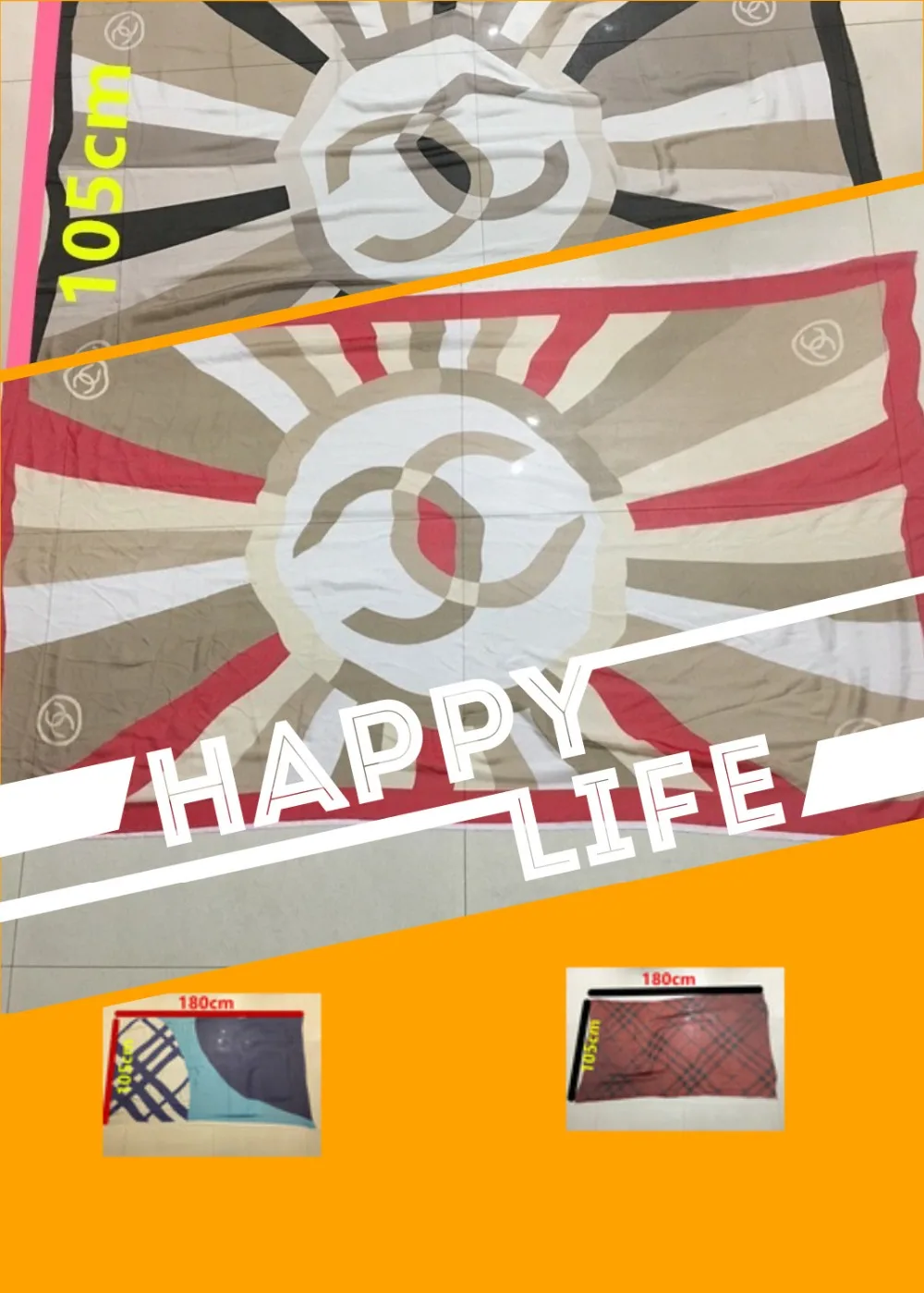 DD чистый шелк ткань для шарфов шифон 5 мм Ширина: 105 см, 2 узора(360 см), мягкий, известный бренд стиль