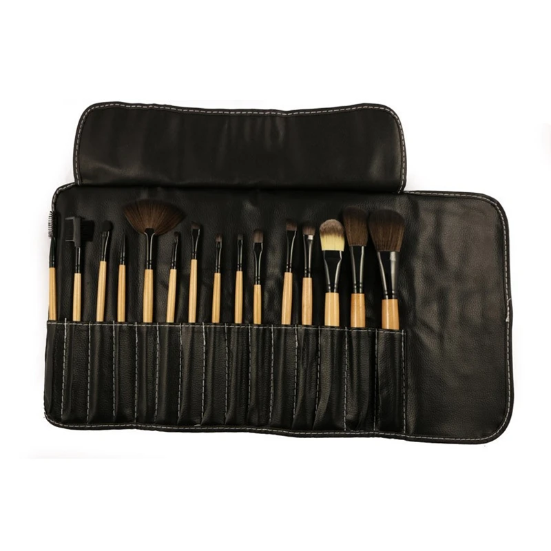 

Follome 24Pcs Professional Makeup Brushes Set Powder Foundation Eyeshadow Make Up Brushes Cosmetics Soft Wool Fiber With PU Bag