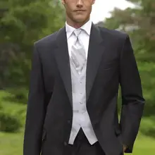 Самые Продаваемые Пиджак С Черный Нагрудные Жених Смокинги Groomsmen Шафер Костюм Мужчины Свадебные Костюмы(куртка+ Брюки+ Галстук+ жилет