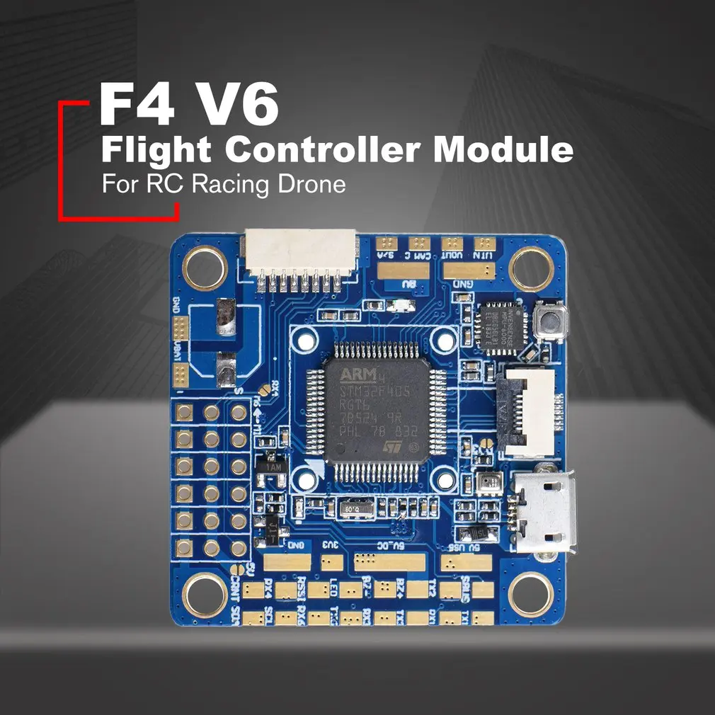 Горячие F4 V6 Полет контроллер Сенсор модуль Мощность распределительный щит OSD STM32 F405 5x UARTs 30,5x30,5 мм для RC гоночный Drone