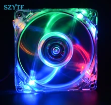 pc computer fan case cooling fan unit fan 8025 8cm with LED lights chassis fan 80
