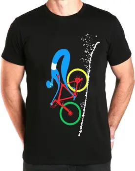 

Men 2019 Print Fashion Design New Men All Downhill From Here T-Shirt By Apres Velofunny Tee shirt