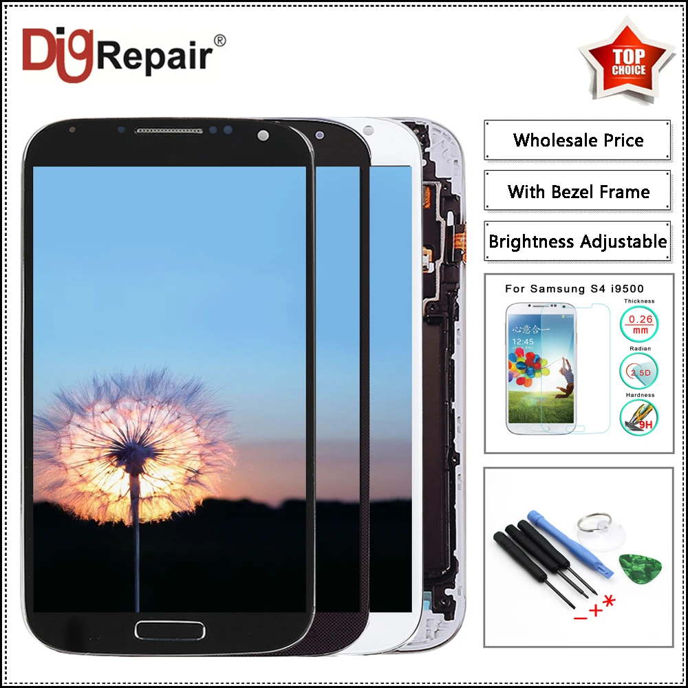 AAA s4 i9500 display For Samsung Galaxy S4 i9500 LCD Display Digitizer