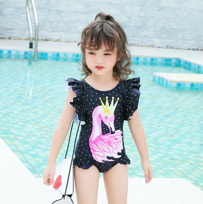 

Fashion Newborn Kid Baby Girl Swimwear Summer Flamingo Print Bikini Swimwear Swimsuit Bathing Beachwear Suit Beach