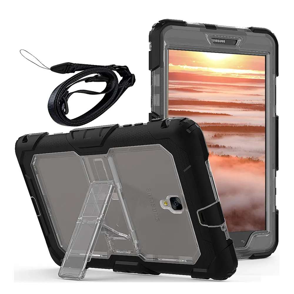 

For Galaxy Tab A 8.0 2017 T385/T380 Smart Tablet Case Cover High Quality Folding Stand +Shoulder Strap Fashionable Color