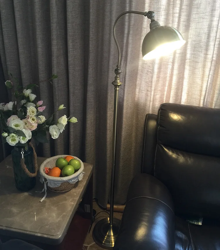 Американская кантри Напольная Лампа в скандинавском стиле личность кабинет вертикальная лампа гостиная диван лампа ZP5131618