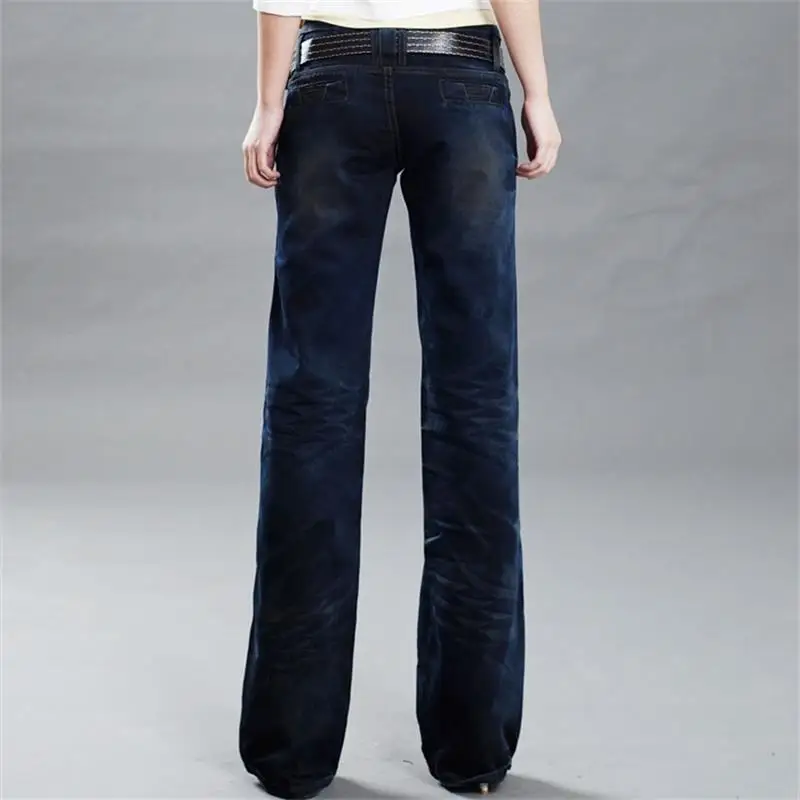 Высокое качество, женские облегающие джинсы, широкие джинсы, брюки для девочек, большие прямые ретро джинсовые штаны с отделкой водой