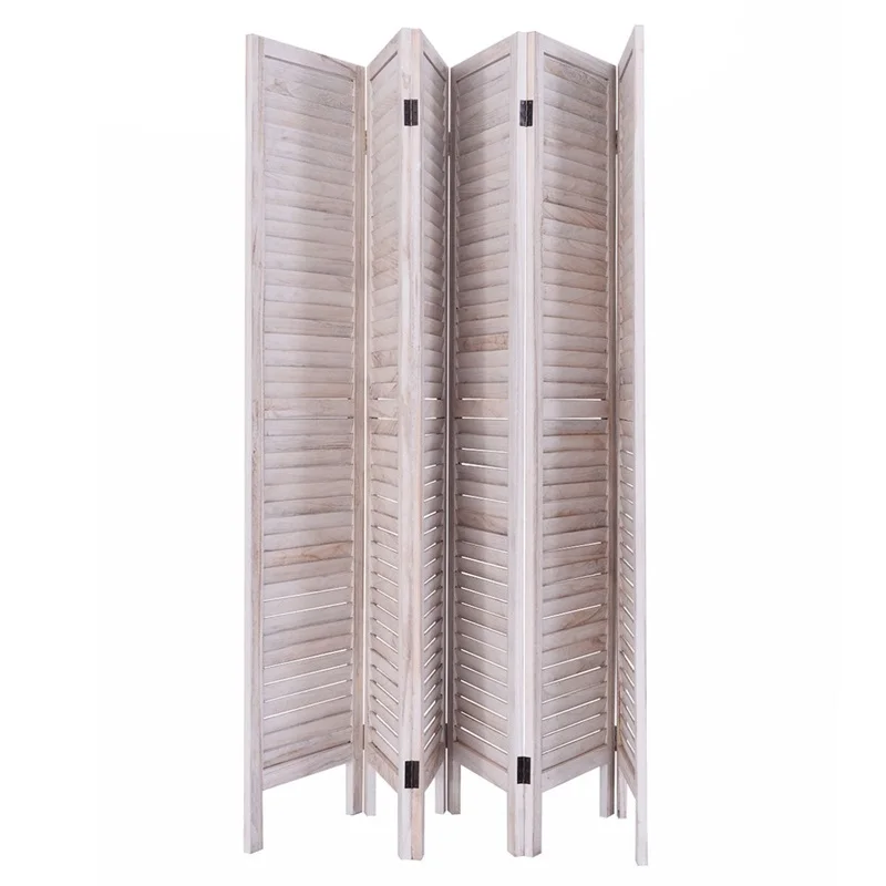 De alta calidad de 6 paneles clásico veneciano de listones de madera habitación pantalla chino tradicional habitación pantalla divisor HW53906