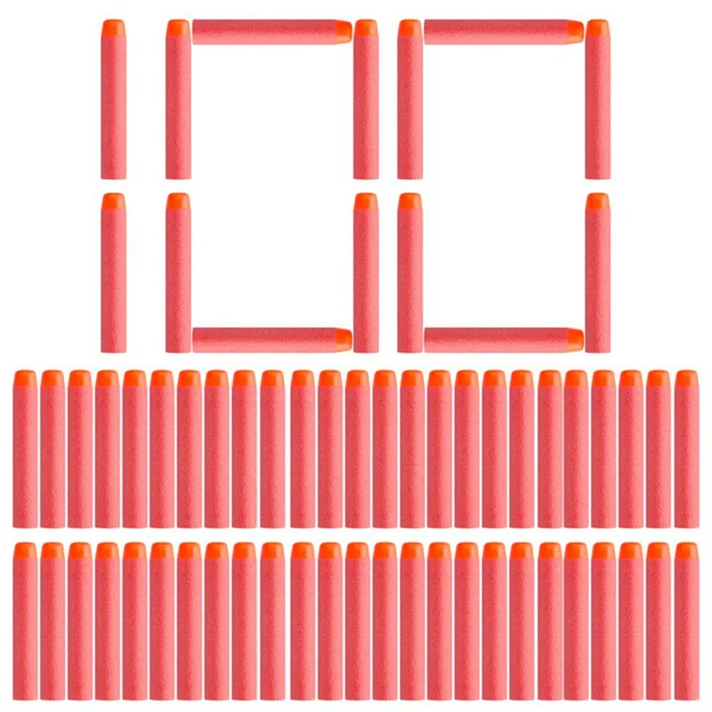 100 шт. EVA мягкие пули полые отверстие головы Запасной комплект для Дартс открытый игрушечный пистолет 7,2 см для серии бластеров Childeren подарки
