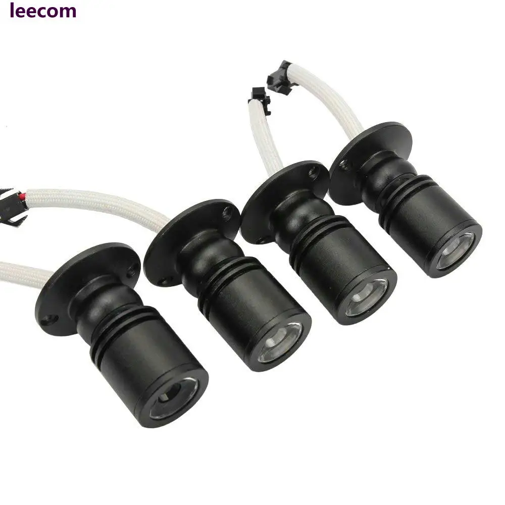 

10pcs/lot Black Room Light Mini 1W LED Wall Light Aluminum Alloy 360 Degree Rotatable Spotlight for Showcase Cabinet Display