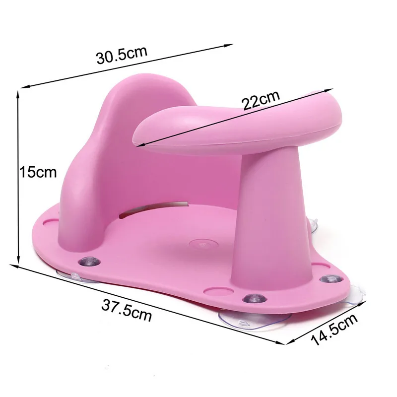 Tub Seat Baby Bathtub Pad Mat Chair Safety Security Anti Slip Baby Care Children Bathing Seat Washing Toys Four Color 37.5cm