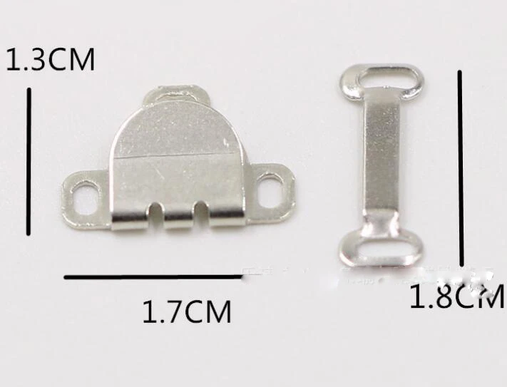 50sets Brass Hook Plating Silver Medium Size Trousers Fashion Hook Apparel Sewing garment hooks garment sewing accessories