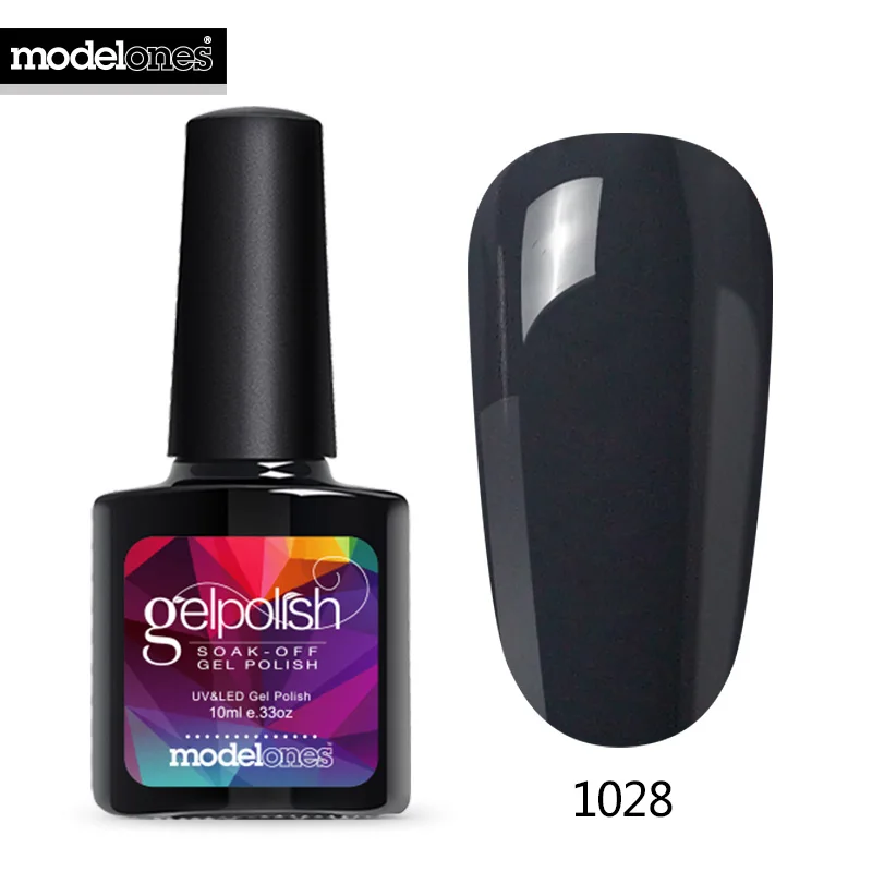 Modelones Colorful Nail Art Led Gel Polish Soak Off Shining Nail Gel Varnish Long Lasting Enamel Semi Permanent Lacquer Gel - Color: 1028