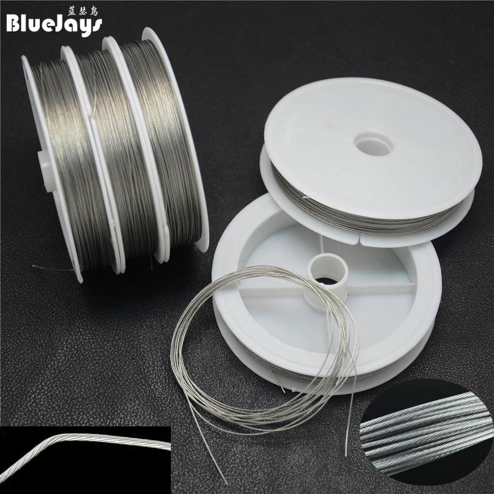 Fishing steel wire Fishing lines 50m-8m max power 7 strands super soft wire lines Cover with plastic Waterproof free shipping