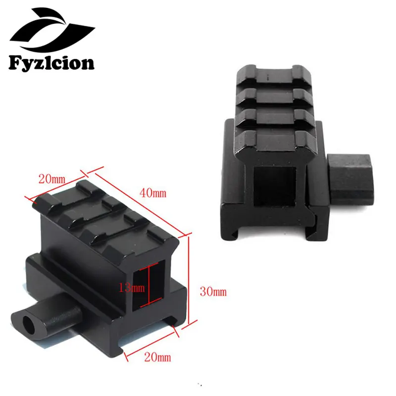 

2pcs Hunting 1" inch 3 Slots HIGH PROFILE Compact Riser Mount For Reflex Sight,Red Dots