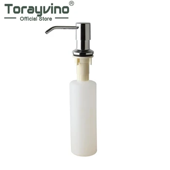 

Torayvino Soap Dispenser Kitchen Sink Deck Mounted Soap Dispenser Plastic Chrome Finished Painting Soap Dispenser 5155S