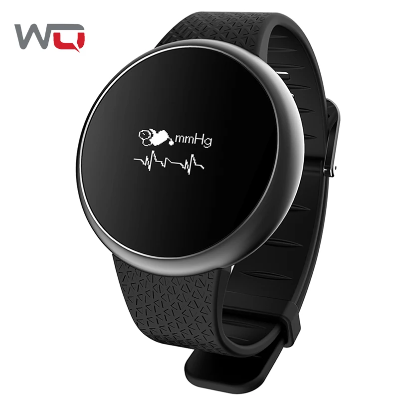 WQ A98 умный браслет для женщин 0,6" OLED экран кровяное давление часы фитнес-трекер для измерения сердечного ритма Смарт-браслет Relogio Inteligente - Цвет: Black