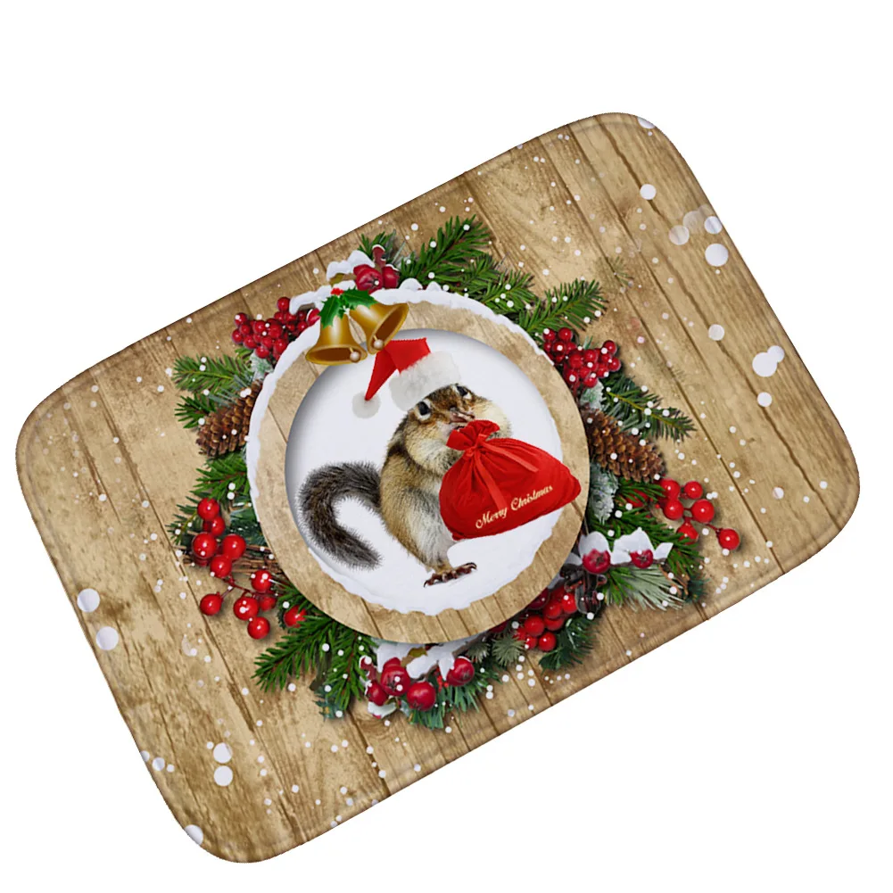 Christmas New Year Festival Decorationsfloor Mat Funny Entrance Door Mats Outdoor for Kitchen