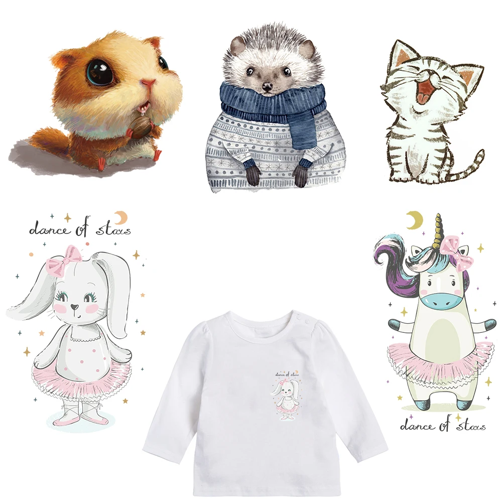 3 Pcs/set Animal Ironing Patch for Clothes Heat Transfer Sticker Kids Iron-on Patches DIY Decoration Appliqued Parches Small | Дом и сад