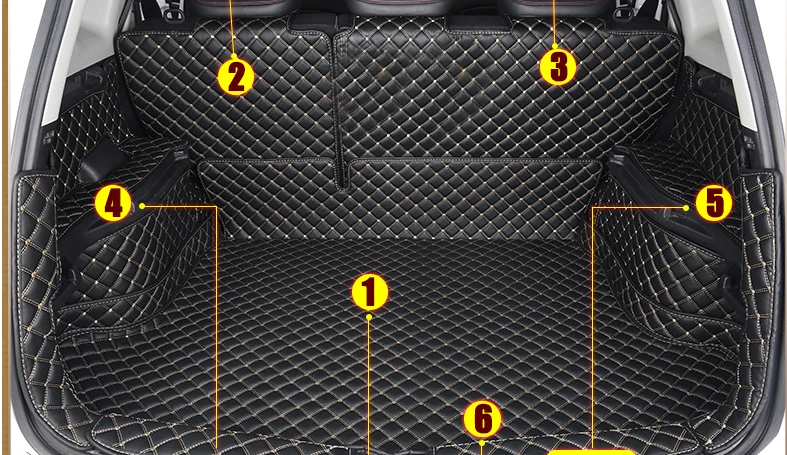 Lsrtw2017 роскошный кожаный коврик для багажника автомобиля для Защитные чехлы для сидений, сшитые специально для great wall haval H6 2011 2012 2013 M6