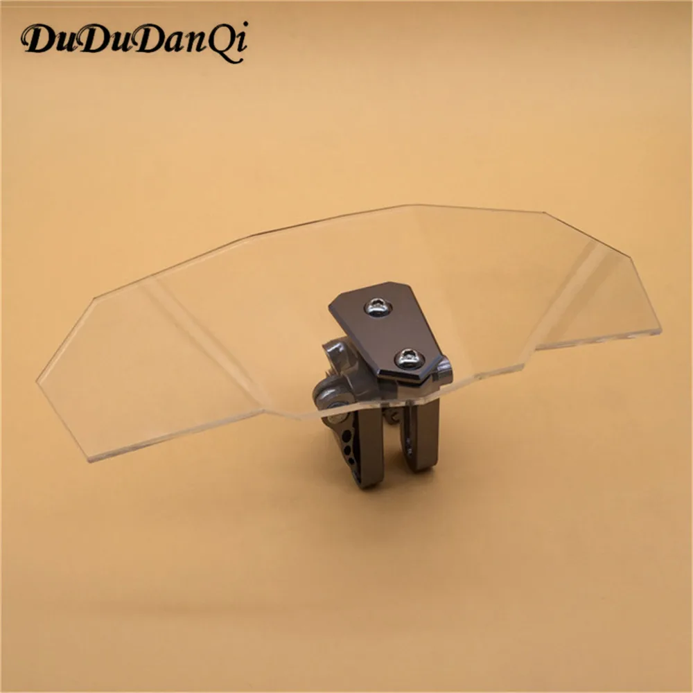 Parabrezza Regolabile Grigio Bolt-On Lama Spoiler Variabile Trasparente Per Ducati 821 1200 Yamaha Tmax