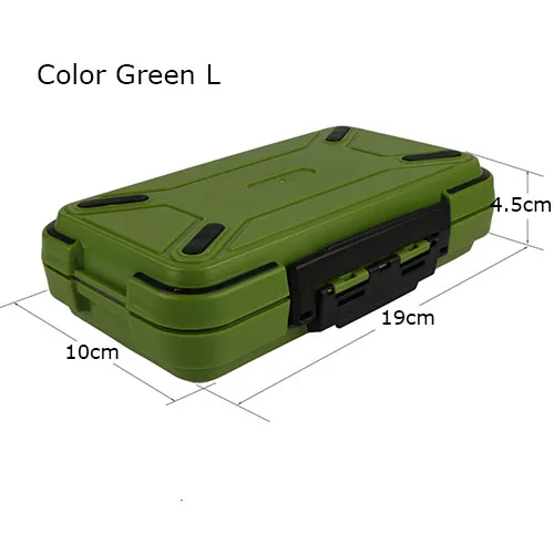 Goture Водонепроницаемый рыболовный ящик двойная сторона съёмная решётка, ящик для рыбалки Приманка/Крючки/Аксессуары, коробка для приманок - Цвет: Green L