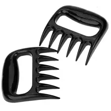 1Pair Pulled Pork Shredder Claws-Easily Lift Handle Shred and Cut Meat Heat Resistance Non-Stick BBQ Tool Accessories BPA Free