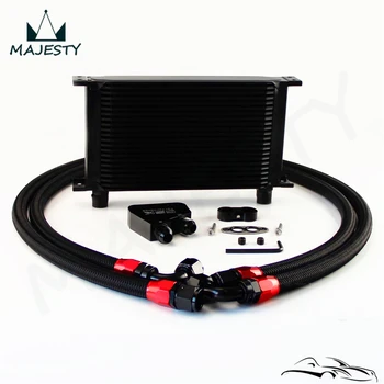 

Universal 22 Row Engine Oil Cooler Kit + Sandwich Plate adapter For LS1 LS2 LS3