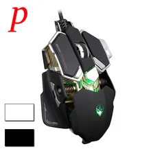 P Professional G10 4000DPI Adjustable Mechanical Programmable Gaming Mouse LED Light USB Wired Macros Mouse Gamer Mice Computer