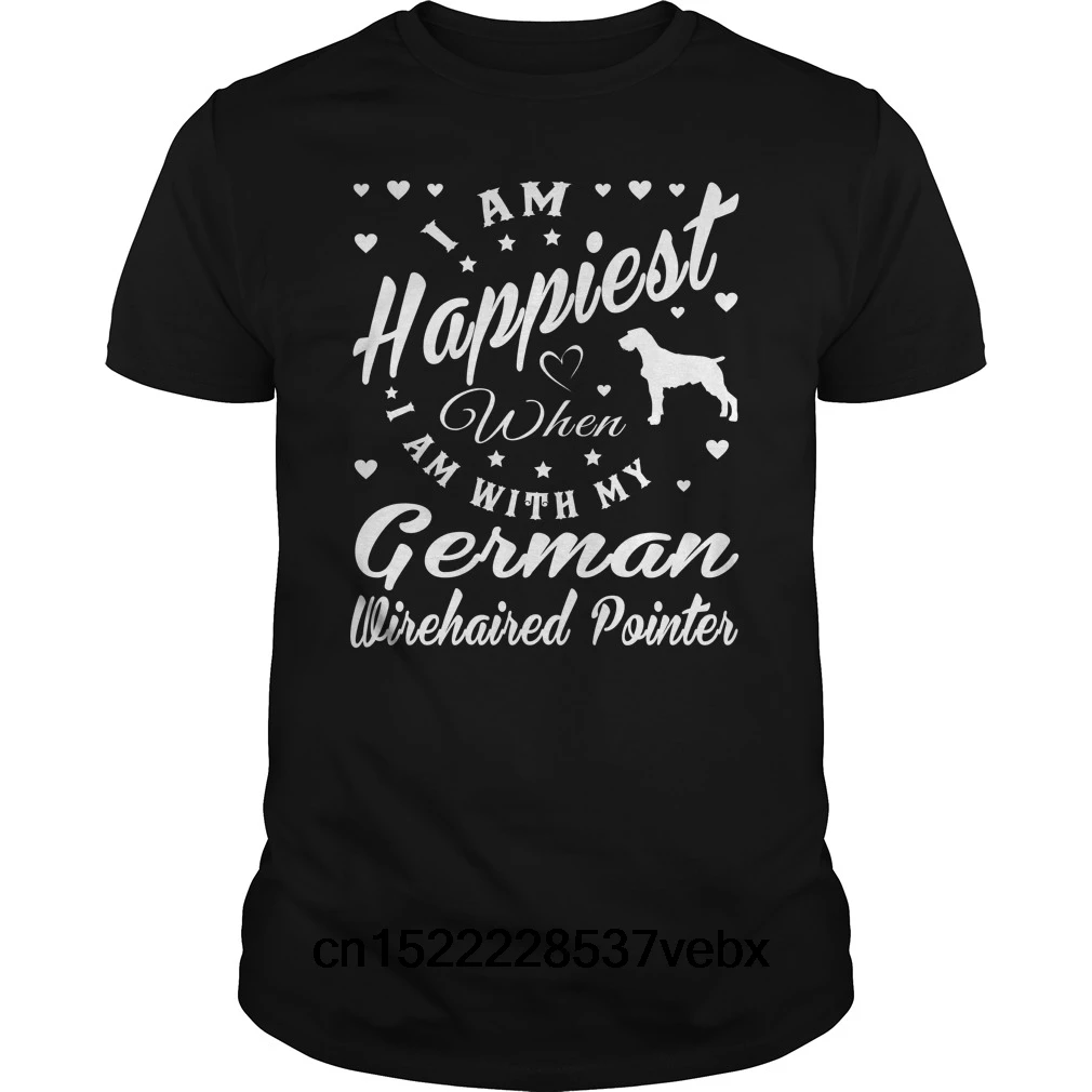 Funny Men t shirt Women novelty tshirt German Wirehaired Pointer cute shirts cool T-Shirt | Мужская одежда