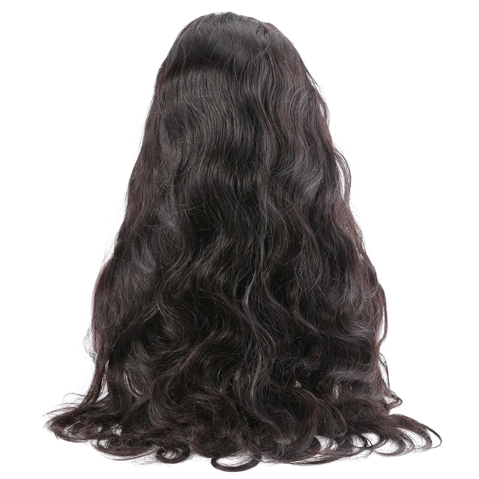Luvin 360 кружевных фронтальных париков для женщин, черные предварительно выщипанные волосы с детскими волосами, бразильские волнистые человеческие волосы Remy, длинный парик на кружеве