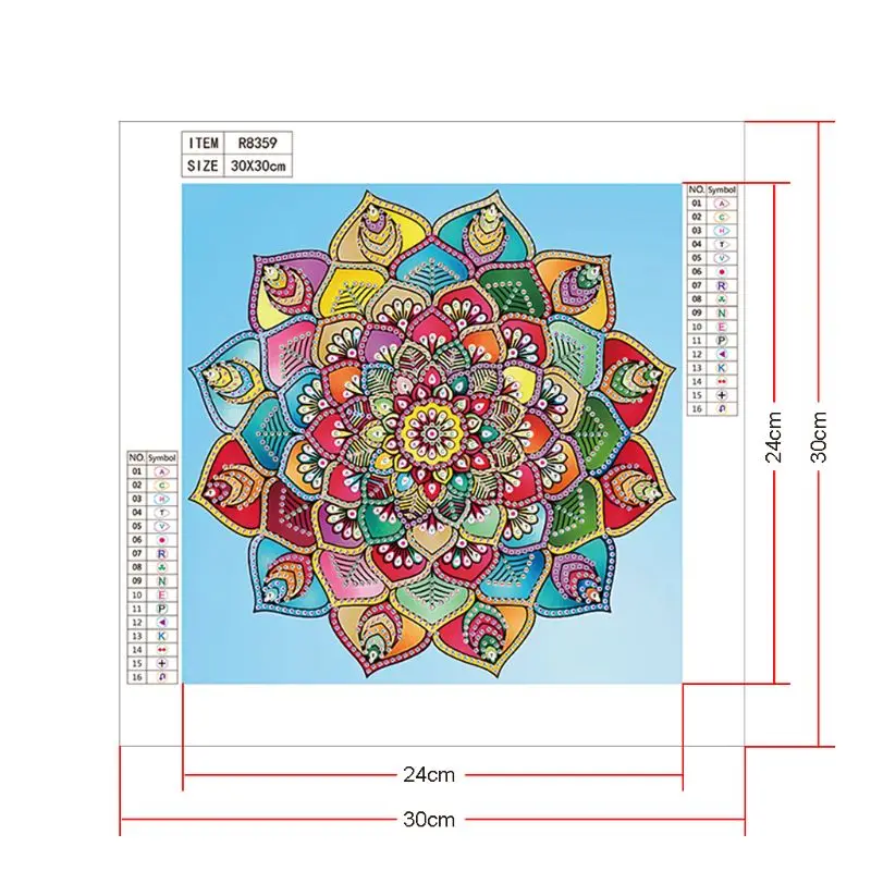 Colorful Flower 5D Special Shaped Diamond Painting Embroidery Needlework Rhinestone Crystal Cross Craft Stitch Kit DIY