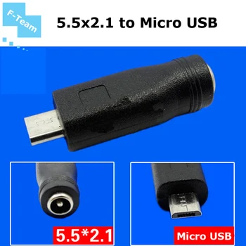 

Free shipping 2Pcs New DC Power Adapter Plug 5.5x2.1mm Female To Micro Usb Male