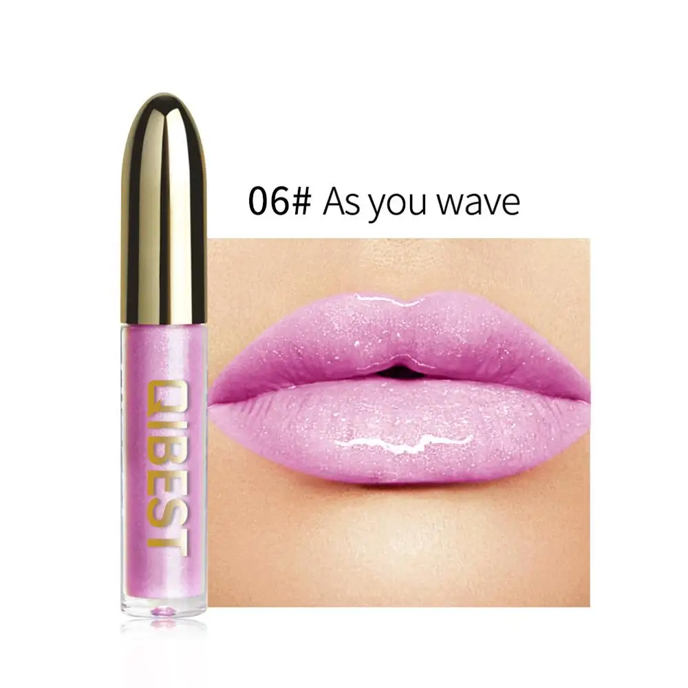 28 Colors Long Lasting Moisturizer Glitter LipGloss Tint Cosmetics Nutritious Shimmer Liquid Lipstick Beauty Lips Makeup maquiag - Color: 06