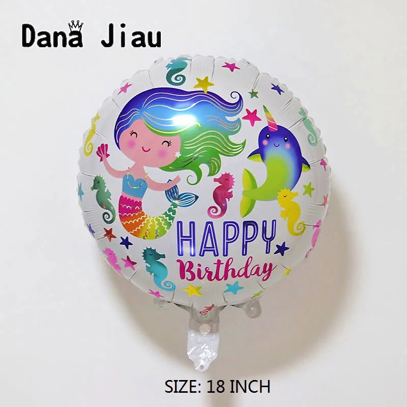 dana jiau NEW pirate shark birthday party helium balloon 6th years old boy cartoon big ocean animal theme toy ball Decoration - Цвет: 14
