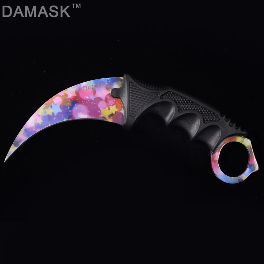 DAMASK Тактический Karambit для поездки на природу Кемпинг Туризм Охота боевые csgo Counter