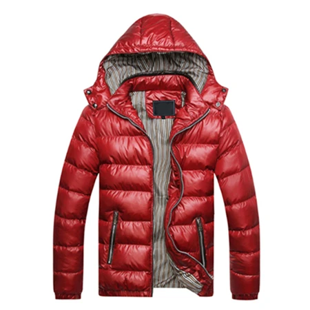 Зимняя куртка мужская Пальто Тонкий Спортивной Верхней Одежды Куртки Hombre Куртка Мужские Пальто Куртки Теплый Толстый Азиатский Размер M-3XL X301 - Цвет: Red