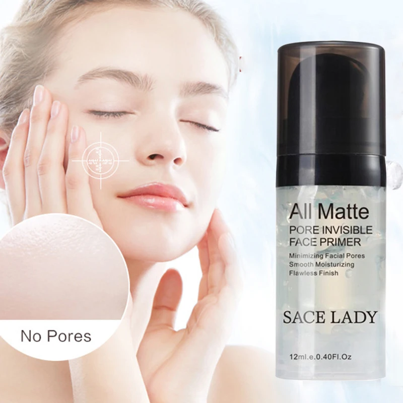

SACE LADY 12ML Face Base Primer Makeup Liquid Smooth Fine Lines Oil-control Brighten Base Foundation Facial Cream Cosmetic TSLM2