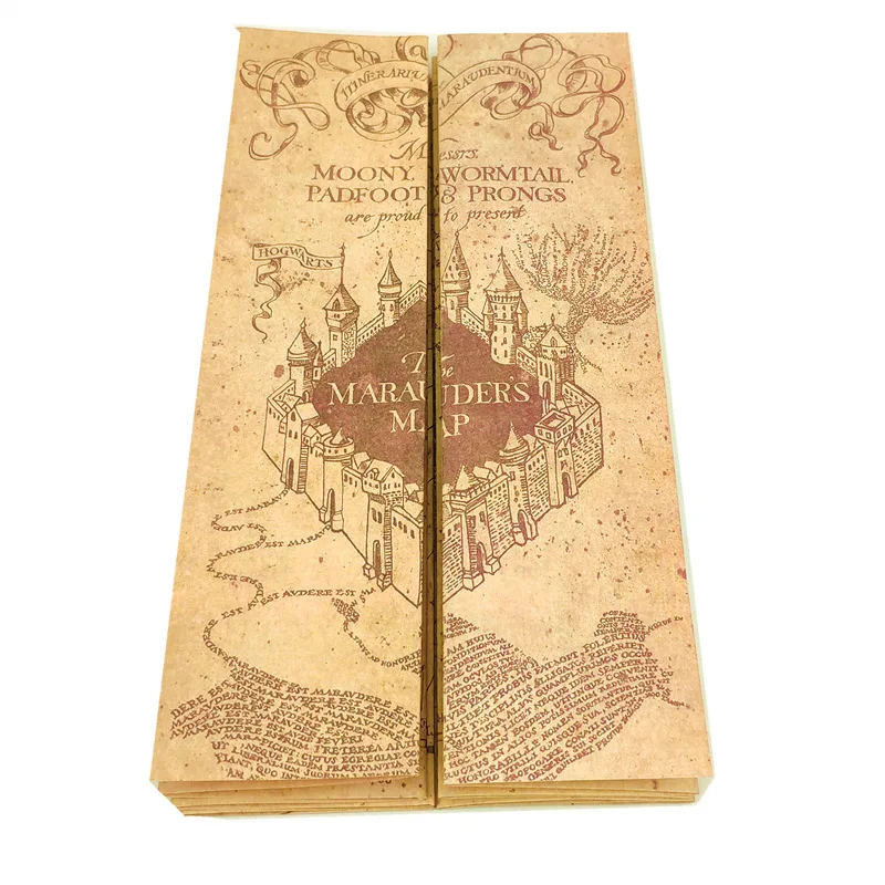 Карта мародера Harri Potter Wizard Рон Гермиона Wizard бумага для поделок в стиле ретро