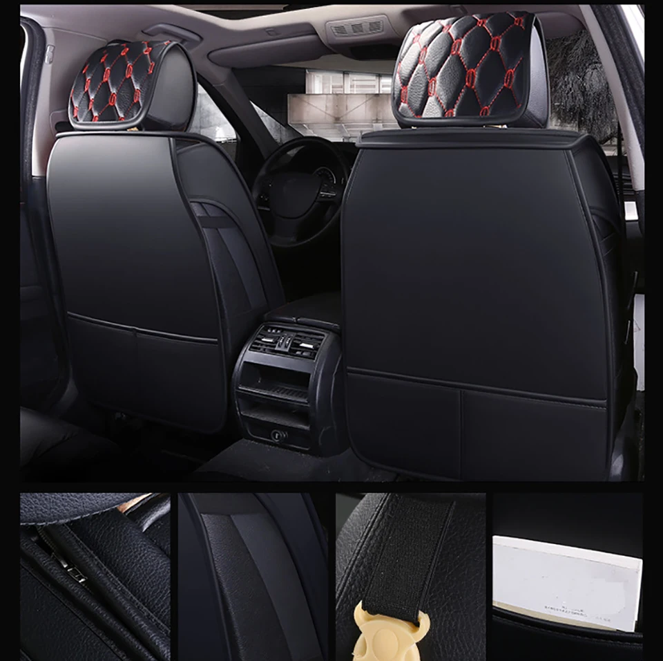 Kalaisike высококачественные кожаные универсальные чехлы для сидений автомобиля для Cadillac всех моделей ATS CTS SRX CT6 SLS ATSL XTS Авто стиль