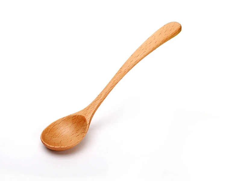 6 шт / уп Набор деревянной ложкой,Бук деревянная ложка, Суп Spoon, Rice Ложка, Spoon для детей, деревянные черпак, половник, деревянная посуда