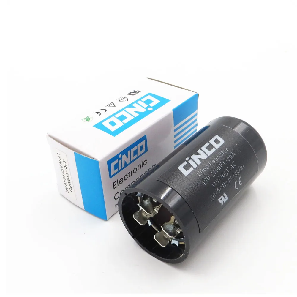 

430-516uF 110V 125V 165V CD60 Motor Start Capacitors Motor Starting 430-516 mfd uf mf Compressor HVAC Electrolytic 110VAC 125VAC