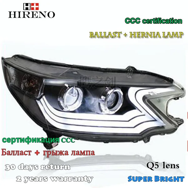 Hireno Headlamp for 2012 14 Honda CRV CR V Headlight Assembly LED DRL