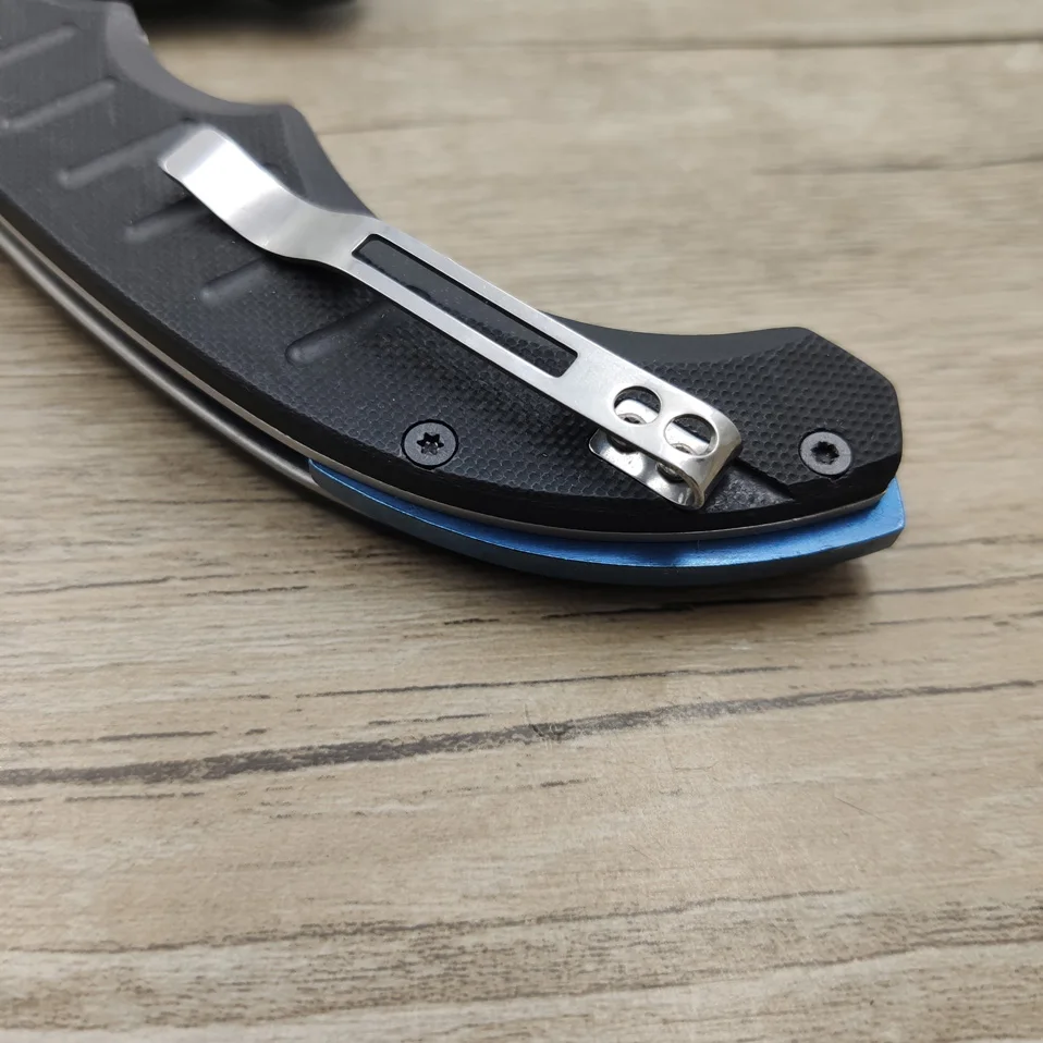 Дропшиппинг Тактический CSGO настоящий Складной флип-нож выцветает цвета лезвие синий Тактический Походный нож для выживания G10 Ручка