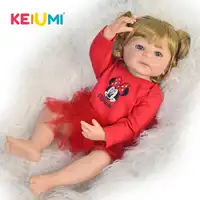 Nieuwe Aankomst 22 Inch Reborn Poppen Hele Siliconen Body 55 Mode Realistische Prinses Speelgoed Baby Voor Kid Verjaardagscadeau goud Haar