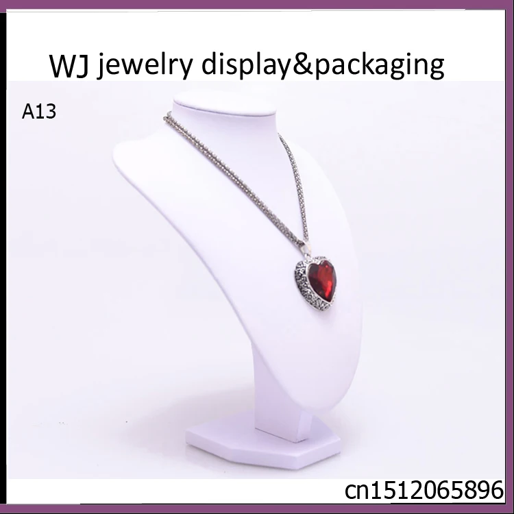 

10" Jewelry Mannequin display for necklaces pendant chain links Jewellery Presentation Stand Holder Half Manikin bust torso A-13