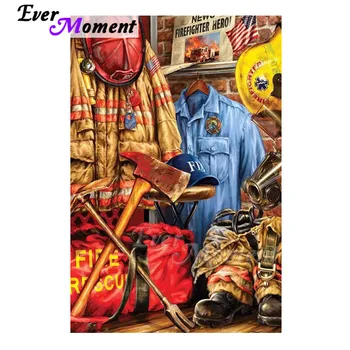 

Ever Moment Diamond Painting Clothes Fireman Handmade Picture Of Rhinestone Mosaic Full Square Drill Diamond Embroidery S2F2192