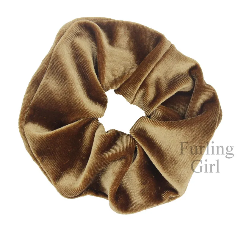 

Furling 1 pc/lot Free Shipping High-end Large Velvet Hair Scrunchies elastic Spring Hair Bands Ponytail Holder
