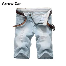 Летние новые джинсовые шорты мужские повседневные рваные джинсы Шорты повседневные Шорты Мужские Jogger ботильоны рваные джинсы