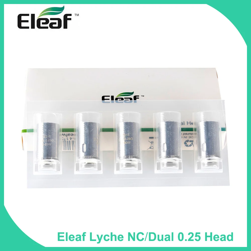 

Big sale!!! Original 100% Eleaf LYCHE NC/Dual 0.25ohm Head for Lyche Atomizer Tank Electronic Cigarette Vape Coil